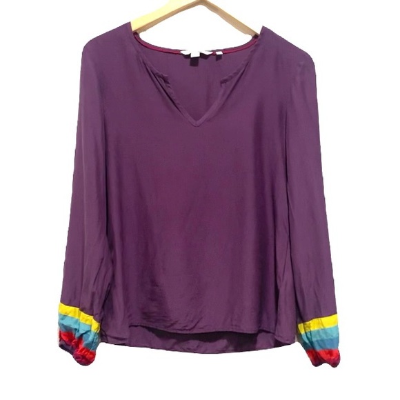 Boden silk blend puff sleeve blouse - Picture 1 of 4